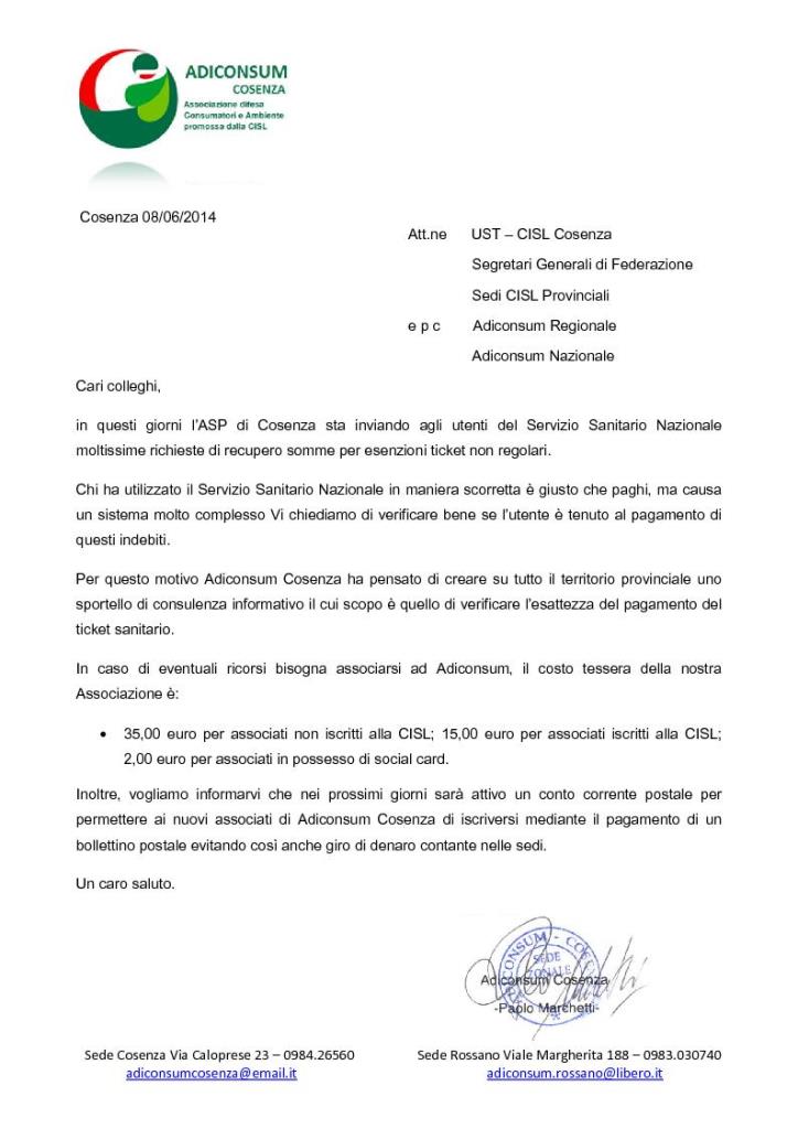 Recupero ASP Esenzioni Ticket Clicca sulla nota e leggerai delibera Regione Calabria